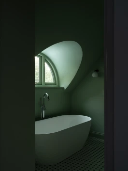 A view of the Diocletian window in the new extension to the north Alexander Hills Architects