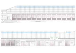Oxgate House, a commercial office building of rentable artist's studios Alexander Hills Architects