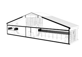 Oxgate House, a commercial office building of rentable artist's studios Alexander Hills Architects