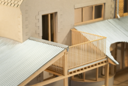 Detailed view of the model balcony Alexander Hills Architects